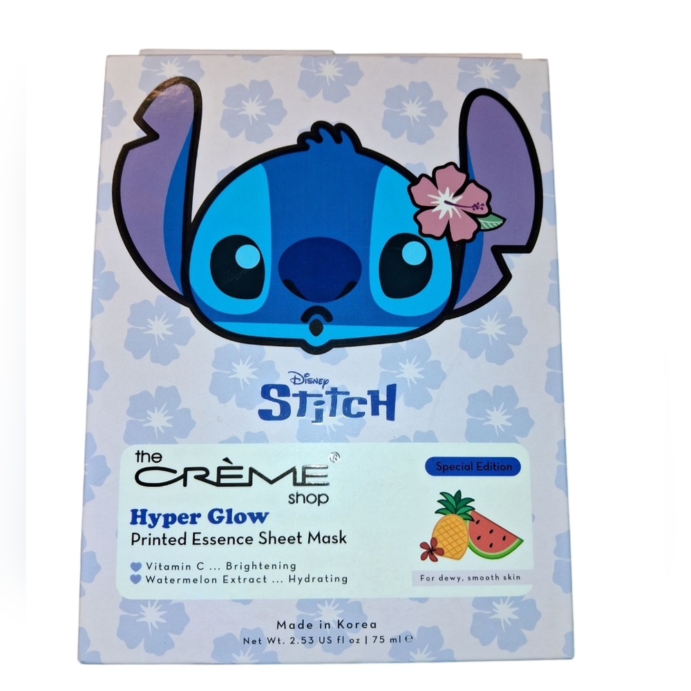 Special Edition 3 Pack Disney Stitch Hyper Glow Sheet Mask- NIB